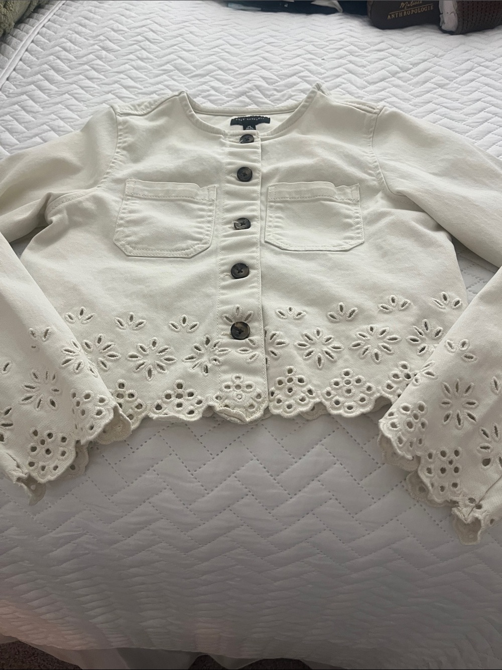 Free Assembly Ivory Button-Up Top